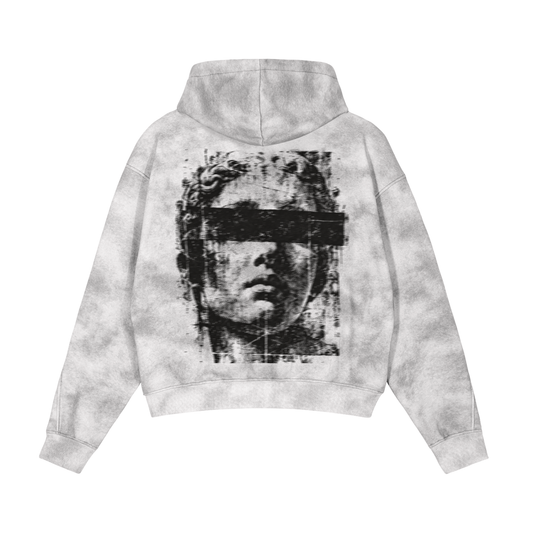 Dirty Washed Zip-Up Fleece Hoodie