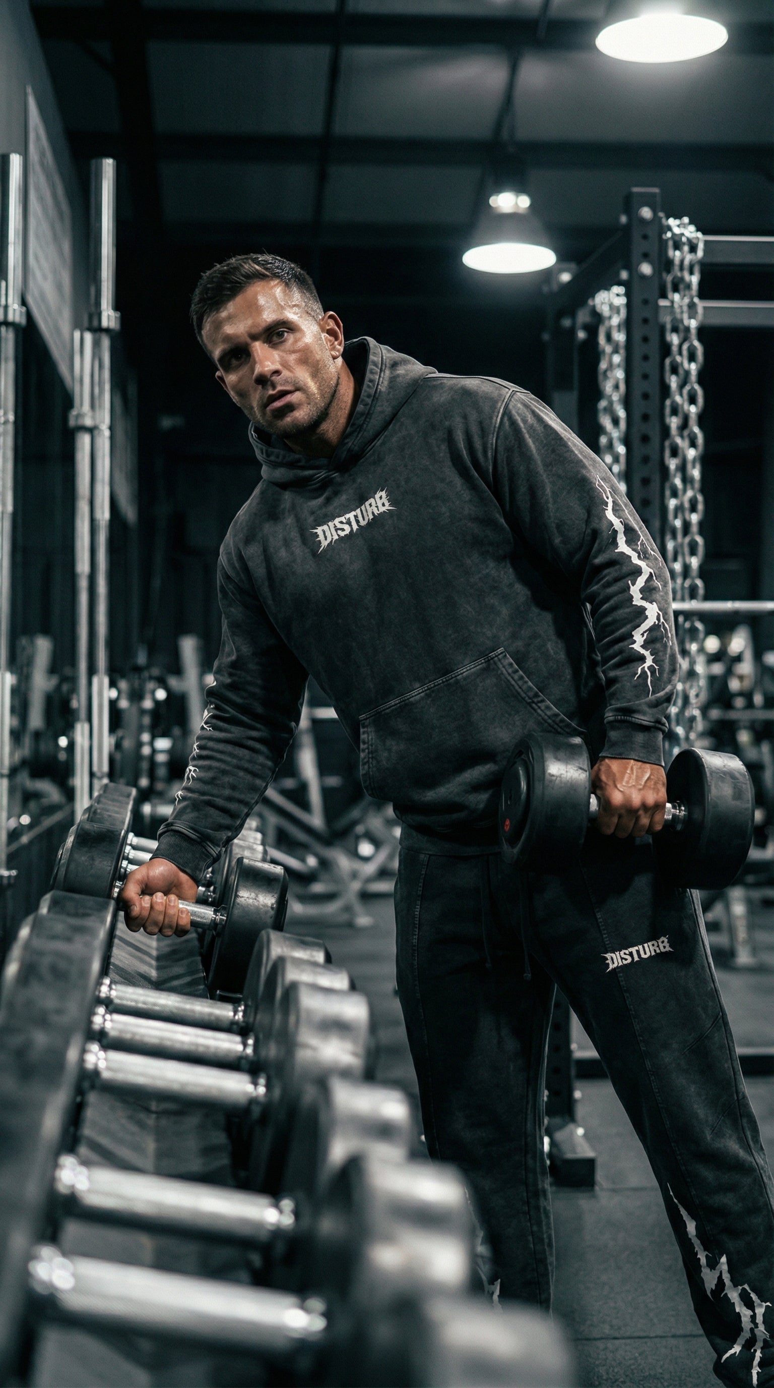 Disturb Loose Cotton Hoodie